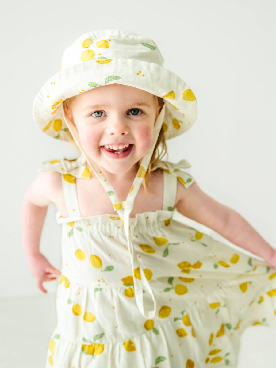 Lemon Print | Organic Bucket Sun Hat - Echo Market