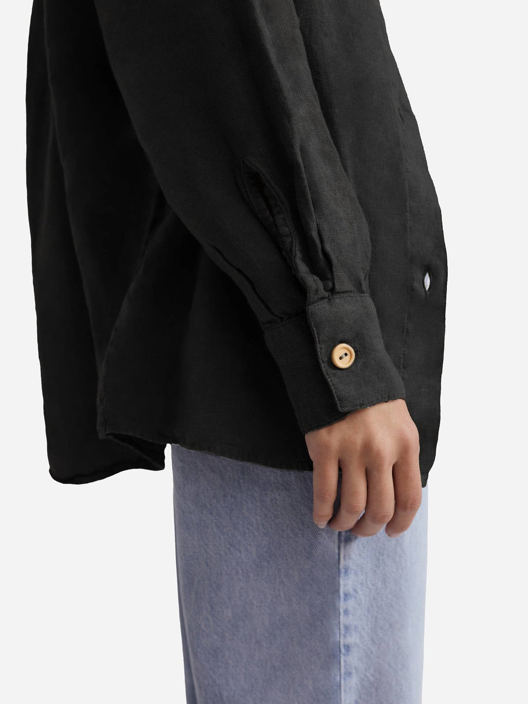 Linen Oversized Long Sleeve Shirt - Echo Market