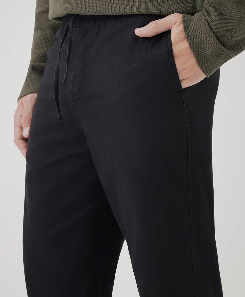 Men’s Boulevard Brushed Twill Pant: Black / Large - Echo Market