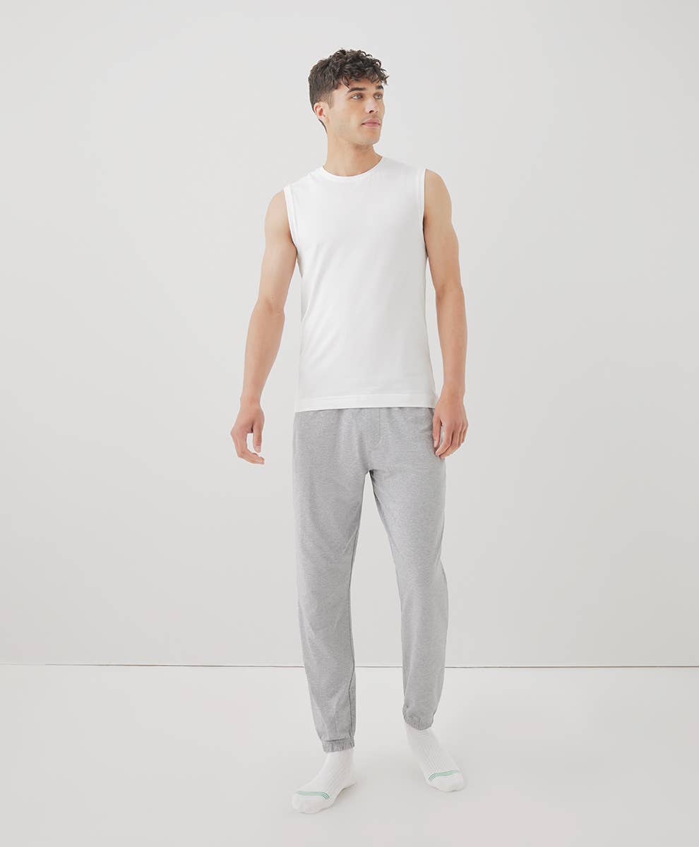 Men’s Cool Stretch Sleep Pant: Heather Grey / Large - Echo Market