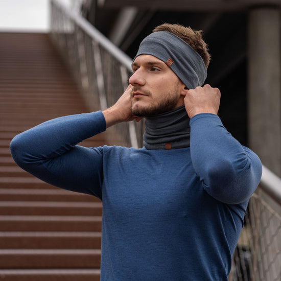 Men's Lightweight Merino Wool Headband - Echo Market