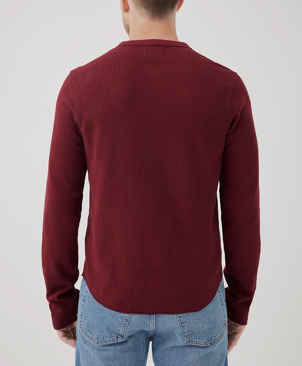 Men’s Thermal Waffle Henley - Echo Market