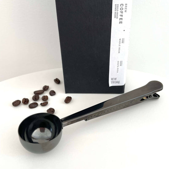 Metal coffee scoop clip - black - Echo Market