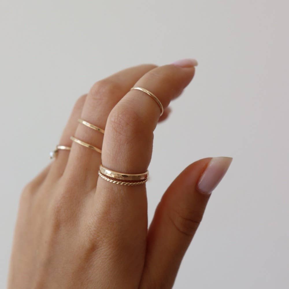 Minimal Midi Ring: 14k Gold Fill / 3 - Echo Market