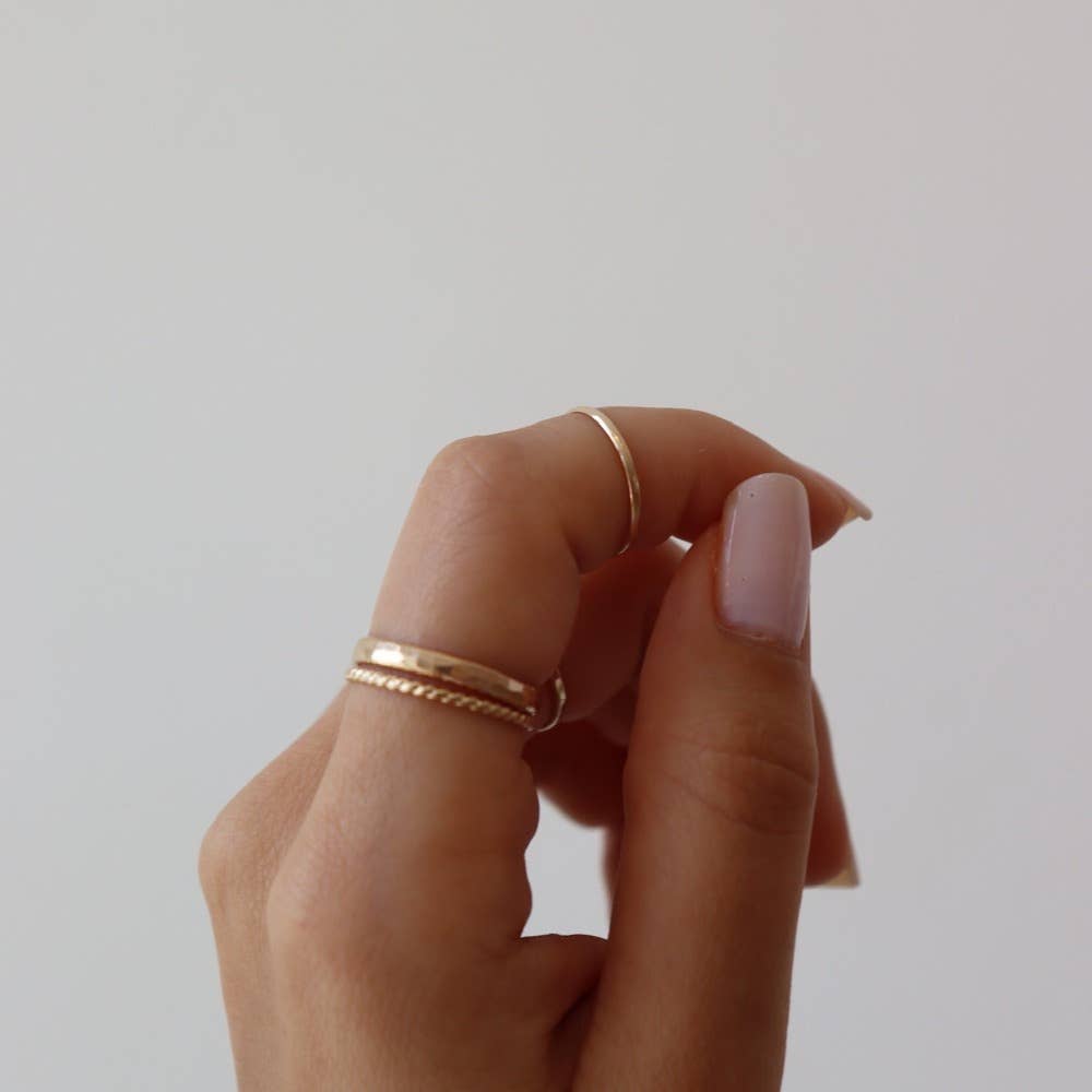 Minimal Midi Ring: 14k Gold Fill / 3 - Echo Market