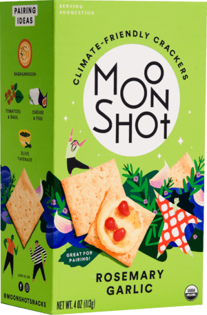 Moonshot Organic Rosemary Garlic Climate-Friendly Crackers - Echo Market