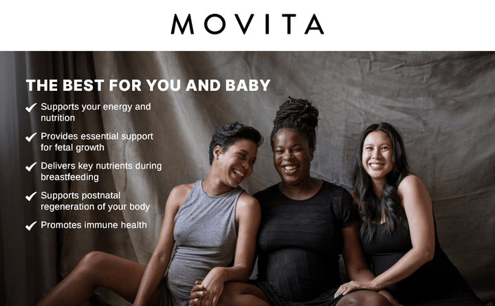 Movita Prenatal Vitamin Bottle for Pregnancy & Breastfeeding: 60 ct - Echo Market