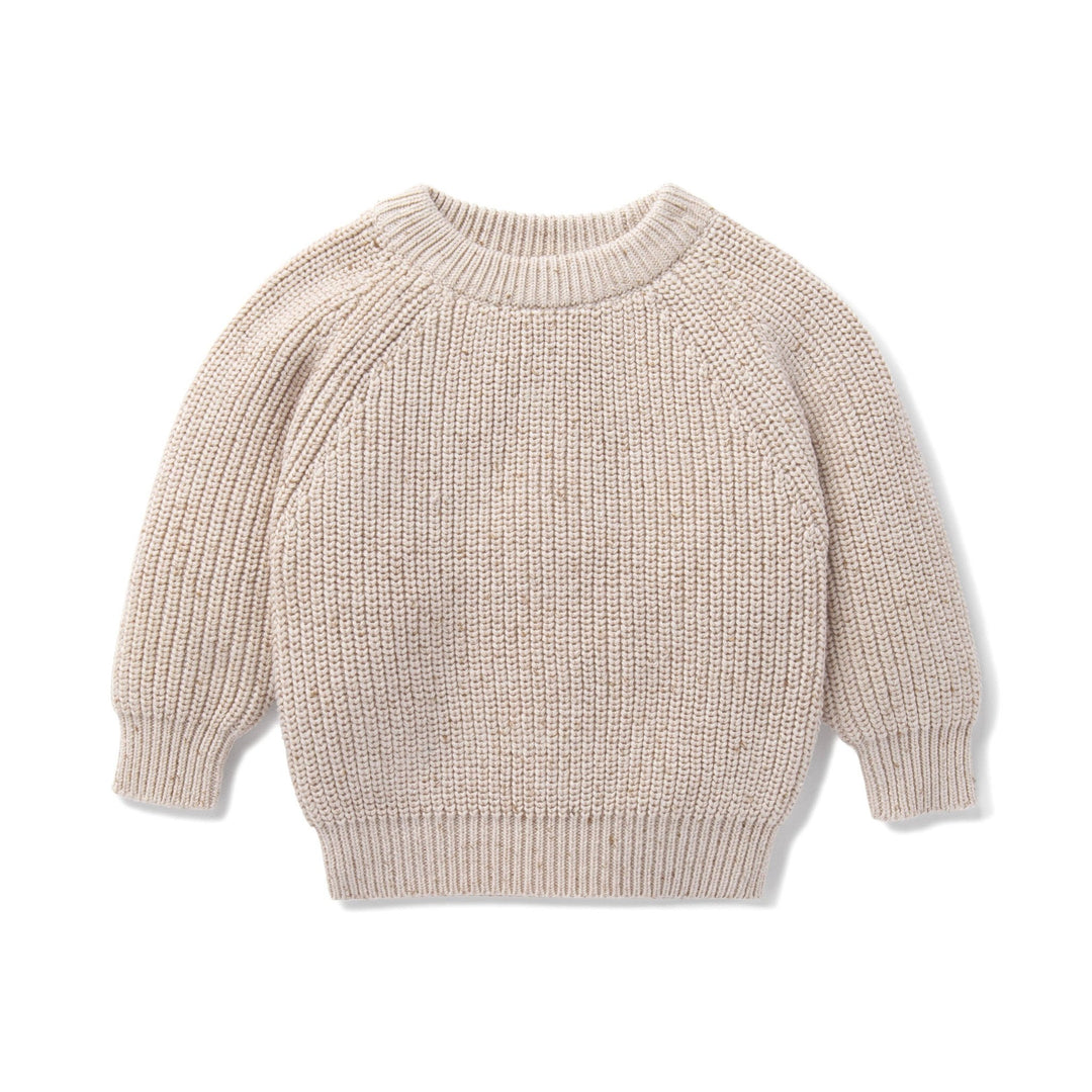 Natural Oat Fleck Knit Jumper - Echo Market