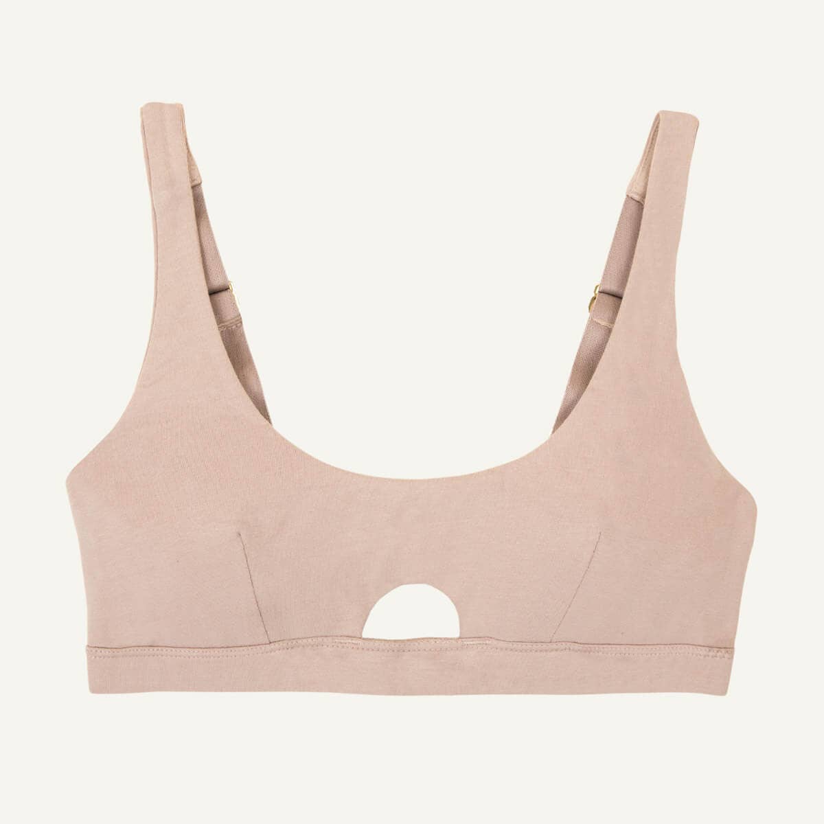 Organic Cotton Keyhole Soft Bra | Stone - Echo Market