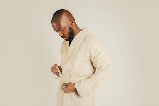 Organic Gauzy Robe: L / Sand - Echo Market