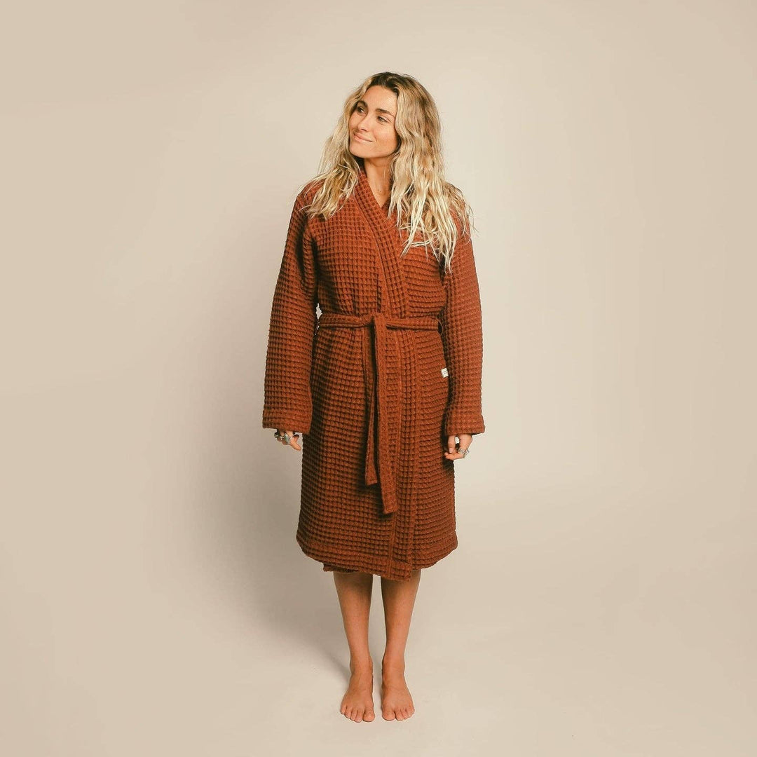 Organic Weightless Waffle Bath Robe - Echo Market