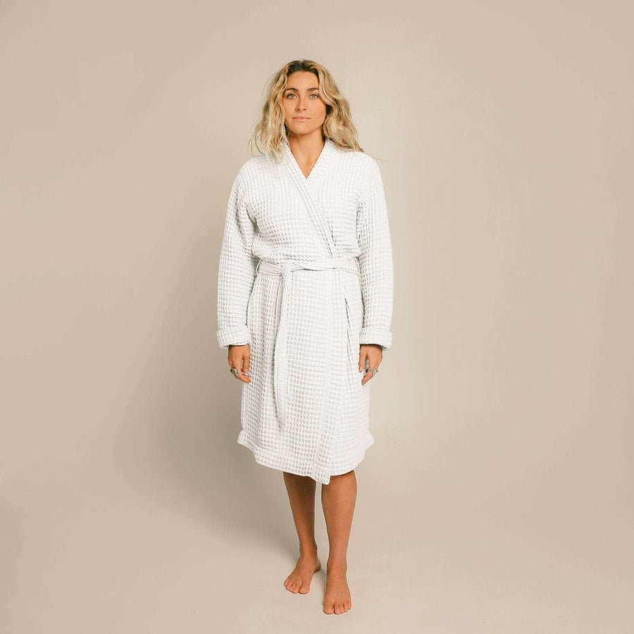 Organic Weightless Waffle Bath Robe - Echo Market