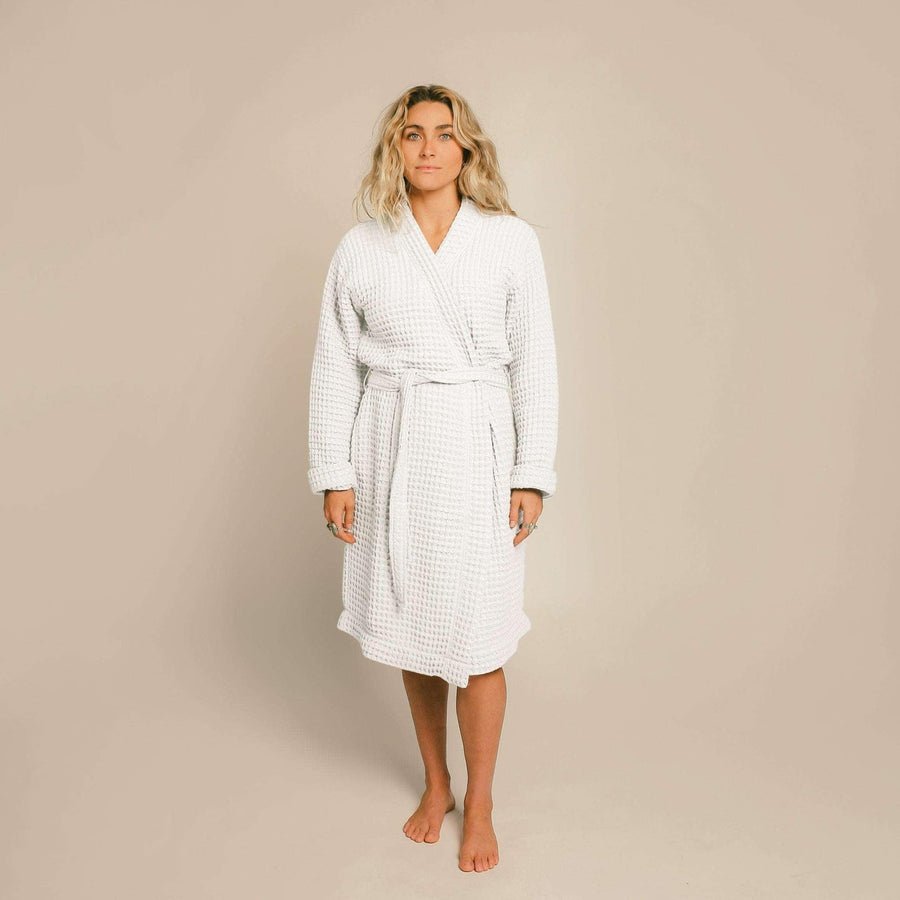 Load image into Gallery viewer, Organic Weightless Waffle Bath Robe - Echo Market
