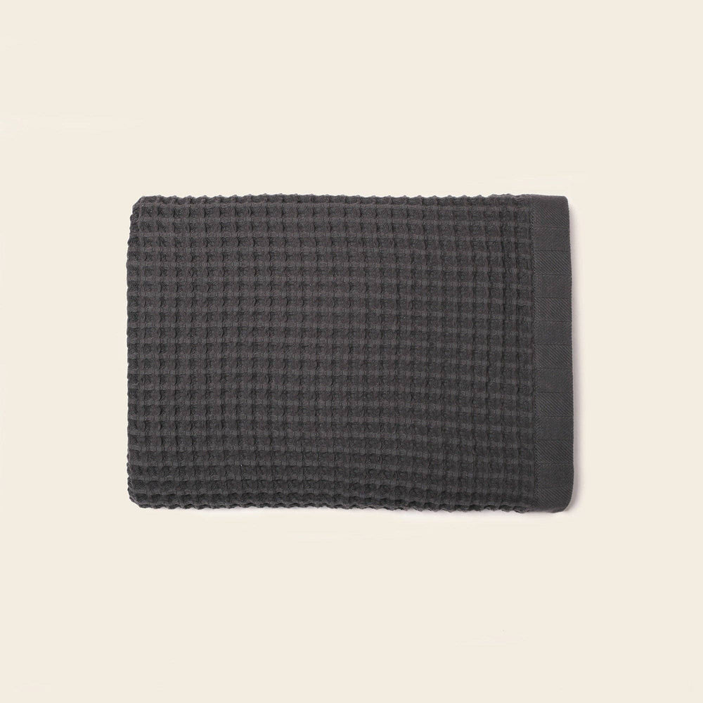 Organic Weightless Waffle Bath Towel: Ash / Individual - Echo Market