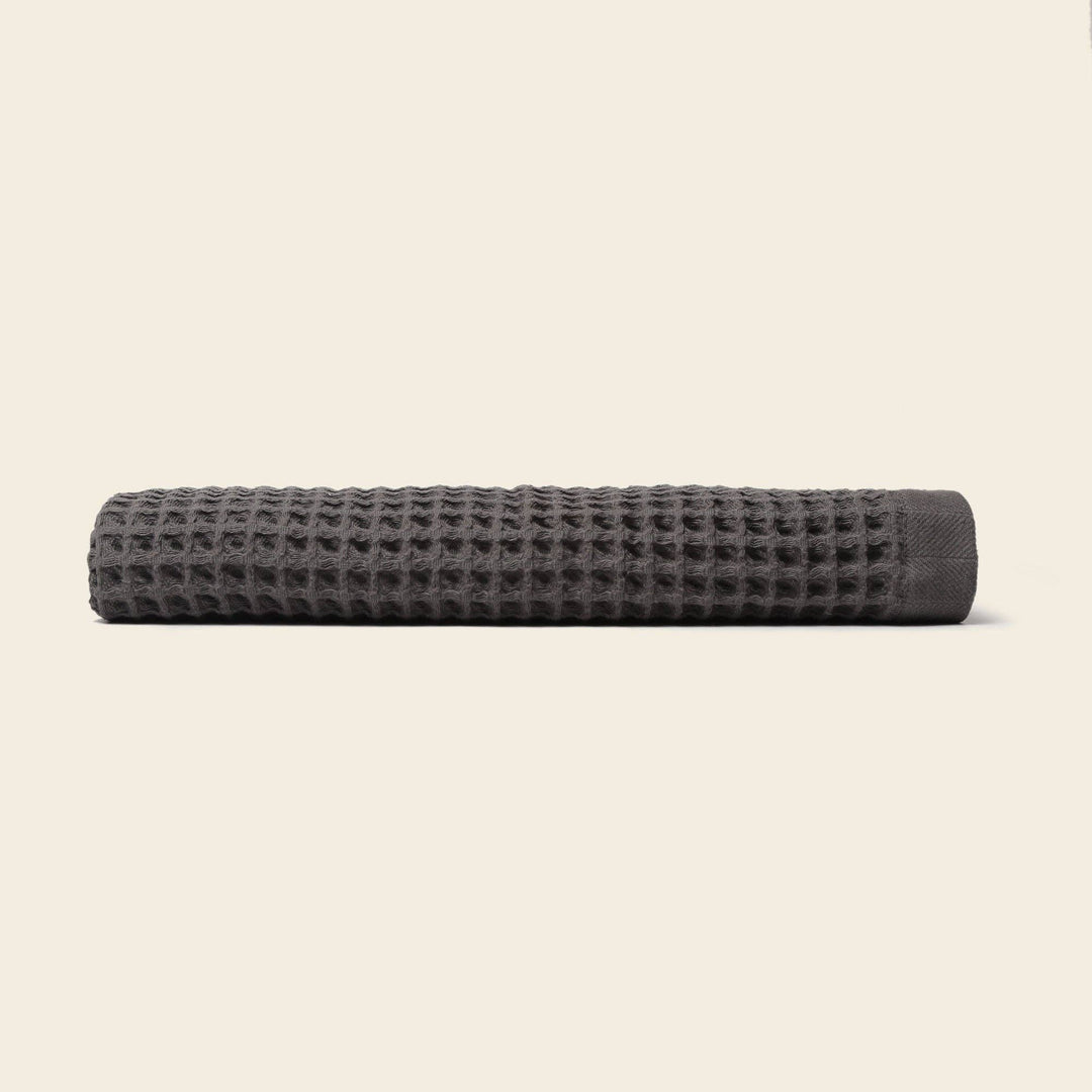 Organic Weightless Waffle Bath Towel: Ash / Individual - Echo Market