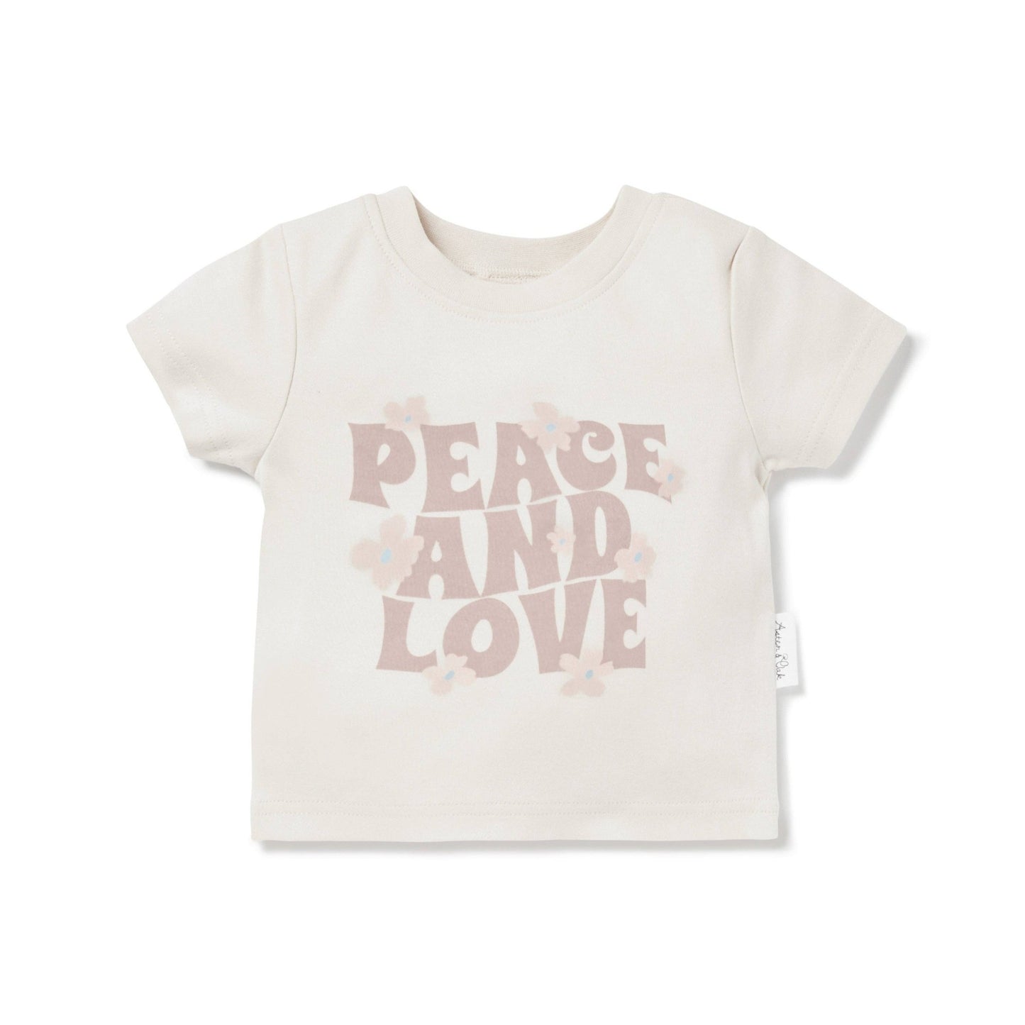 "Peace And Love" Baby & Kids Print Tee - Echo Market