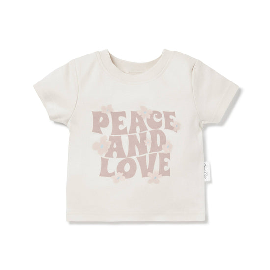 "Peace And Love" Baby & Kids Print Tee - Echo Market