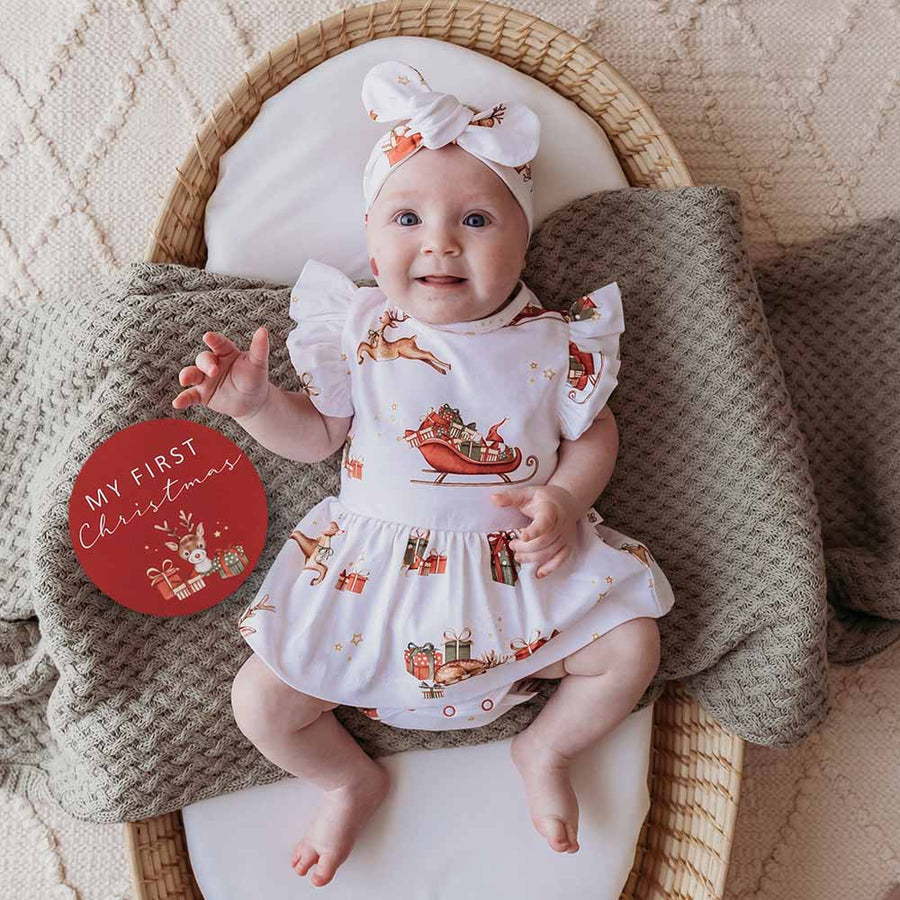 Reindeer Organic Dress: 0-3 Months (000) - Echo Market