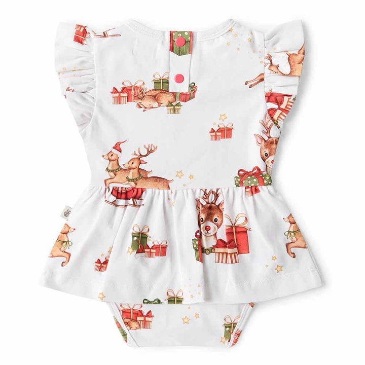 Reindeer Organic Dress: 0-3 Months (000) - Echo Market