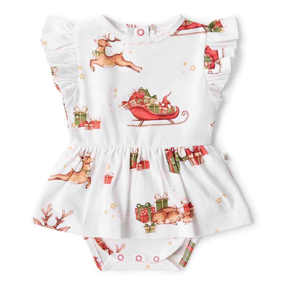 Reindeer Organic Dress: 0-3 Months (000) - Echo Market