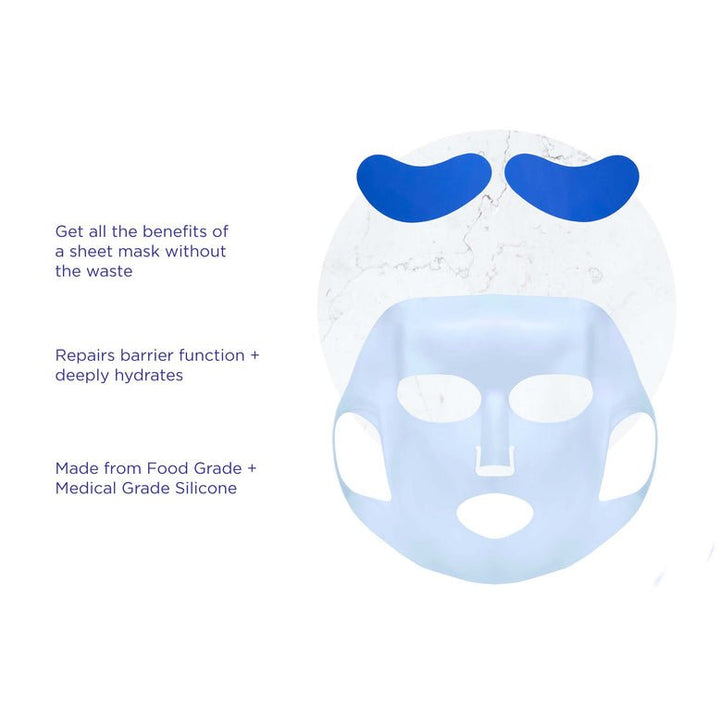 Reusable Silicone Sheet Mask Set for Face + Eyes - Echo Market