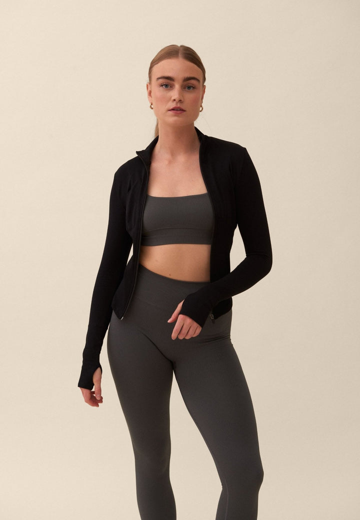 Seamless Fitted Zip Jacket - Echo Market