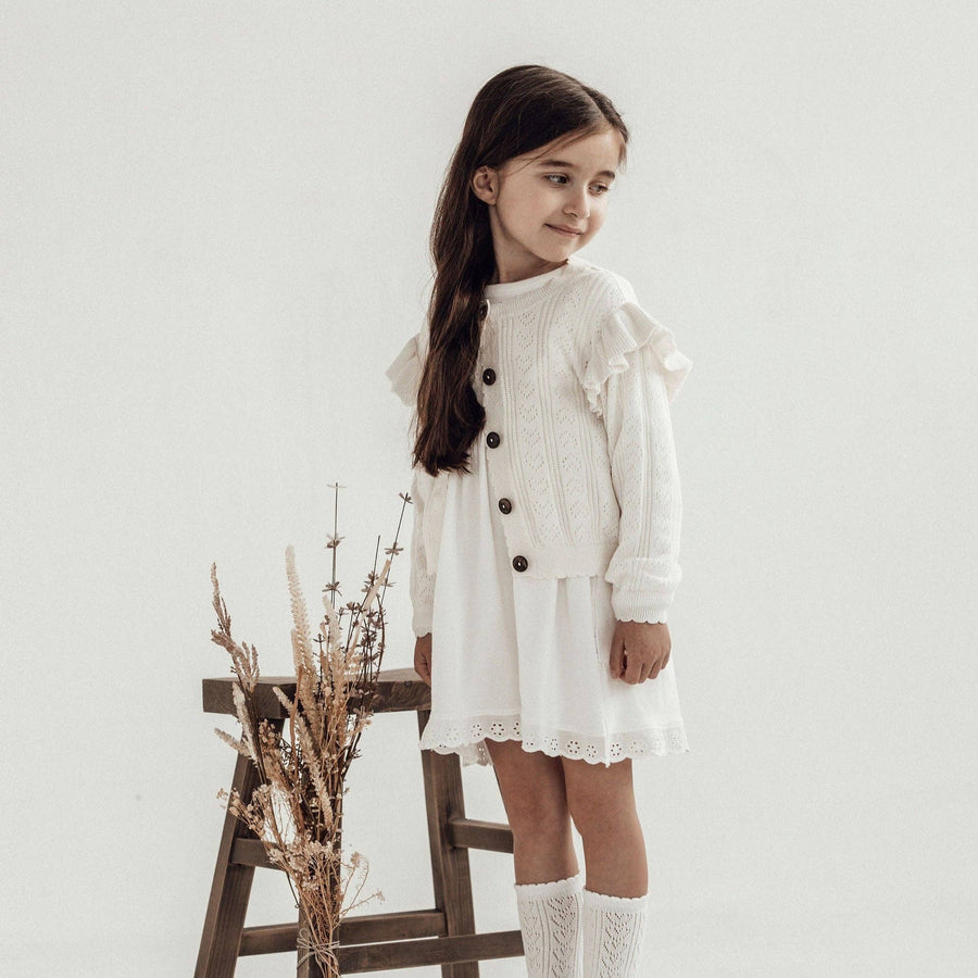 Snow Rib Ruffle Dress - Echo Market