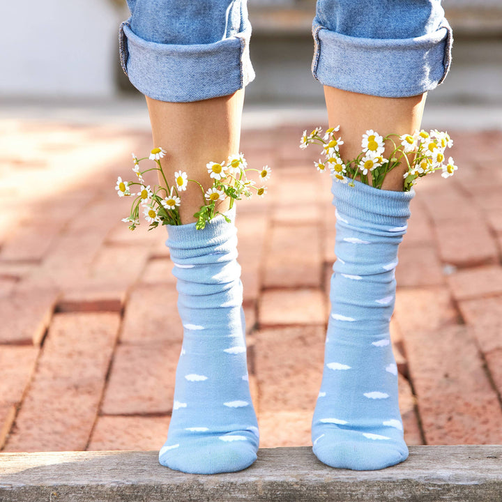 Socks that Support Mental Health (Floating Clouds): Small - Echo Market