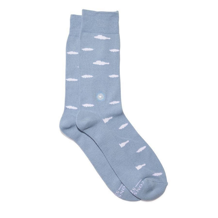 Socks that Support Mental Health (Floating Clouds): Small - Echo Market