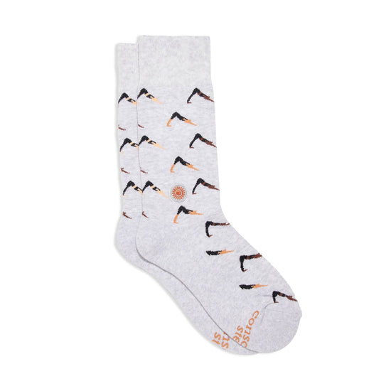 Socks that Support Mental Health (Gray Yogis): Small - Echo Market