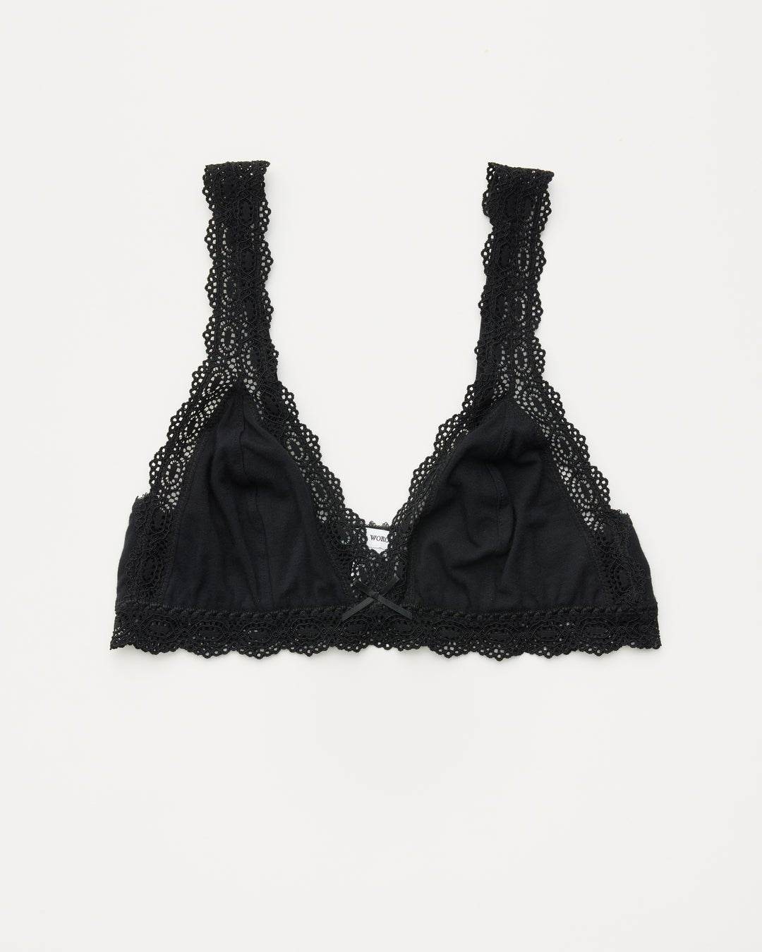 Soft-bra Onyx Bra: padding free, lace-trimmed - Echo Market