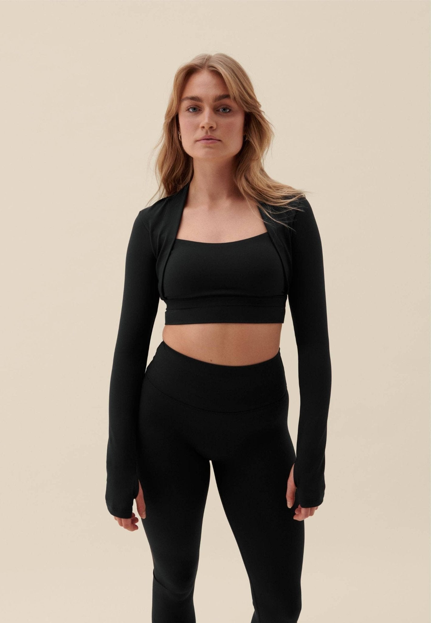 Softsculpt Bolero Long Sleeve Top | Black – Echo Market