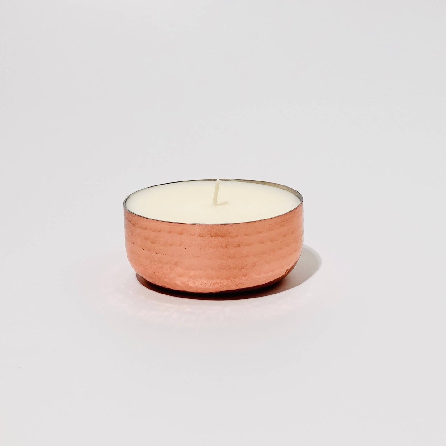 Soy Candle in reusable metal copper colored vessel: Cala - Echo Market