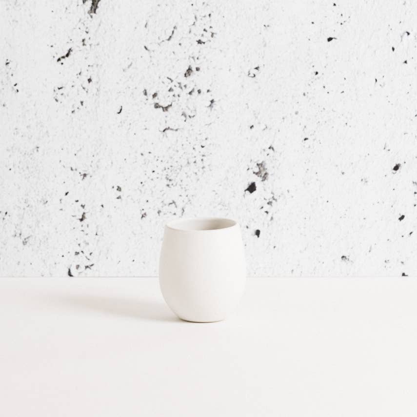 Stoneware Coffee Cup | Epa 10 oz: Matte White - Echo Market
