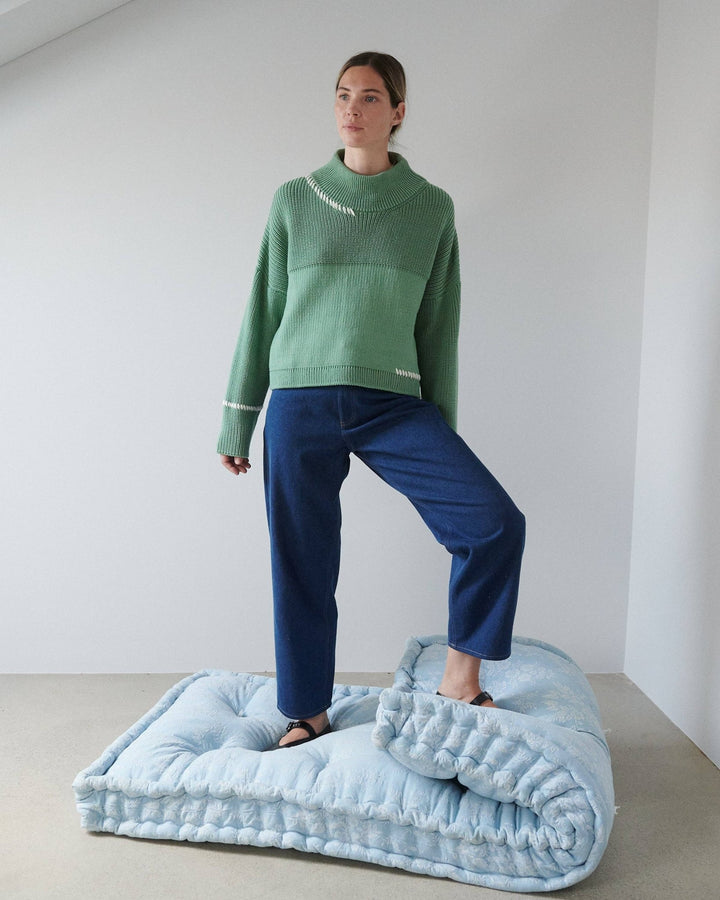 Šturmai: Sage Green Merino Wool Turtleneck - Echo Market