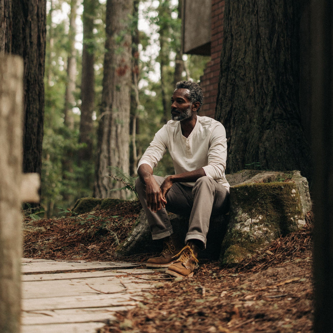 The Heavy Bag Henley in Natural - Echo Market