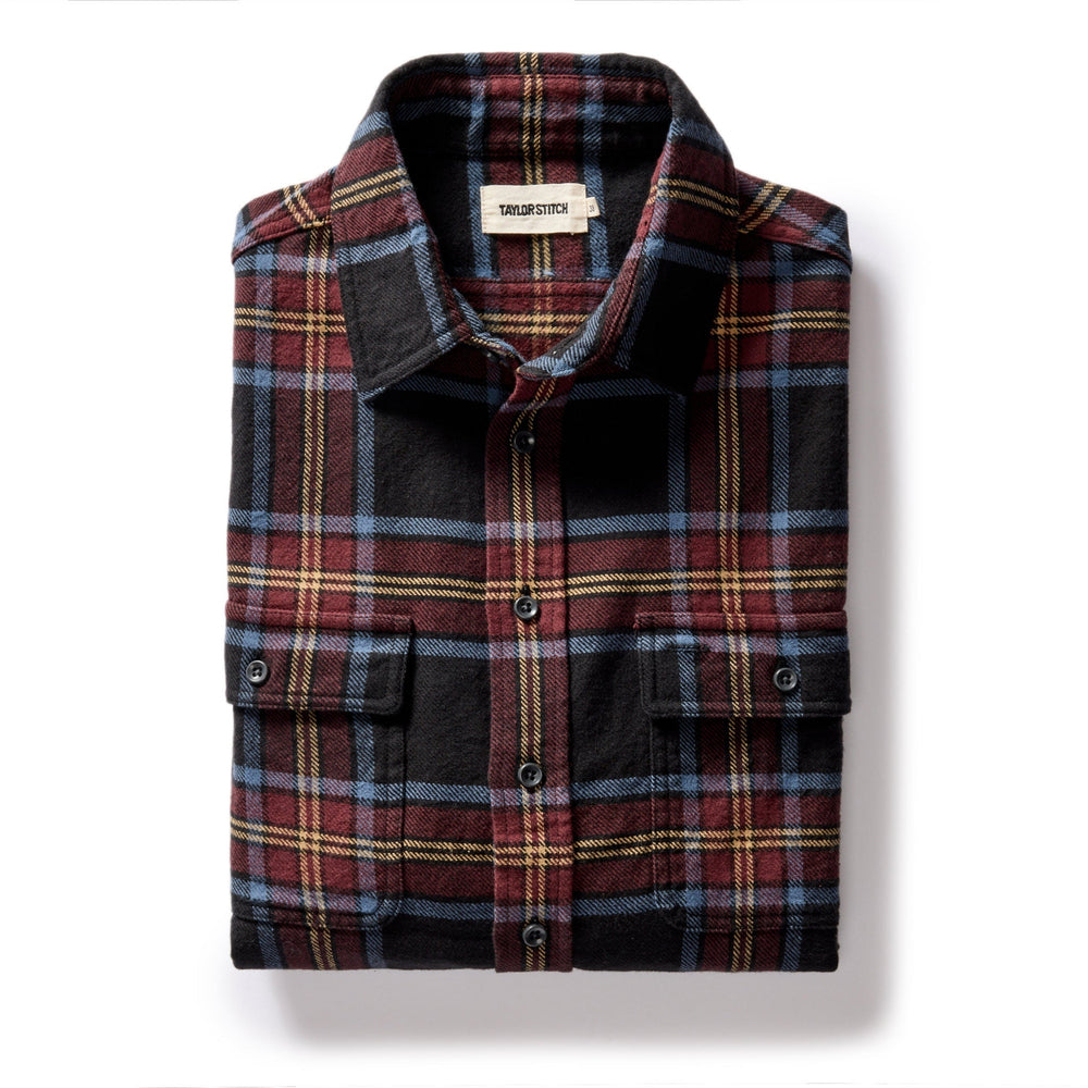 The Ledge Shirt in Dark Navy Plaid - Echo Market