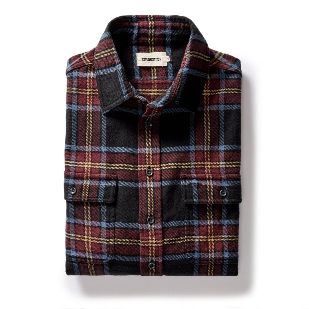 The Ledge Shirt in Dark Navy Plaid - Echo Market