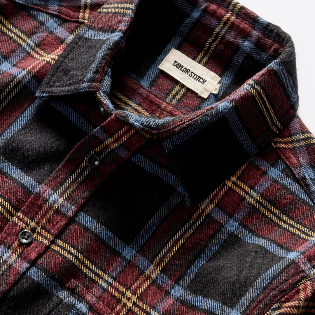 The Ledge Shirt in Dark Navy Plaid - Echo Market