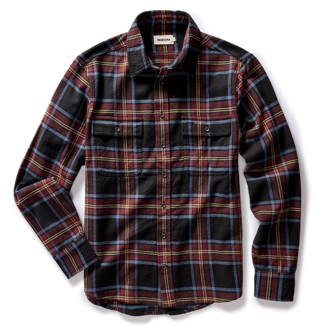 The Ledge Shirt in Dark Navy Plaid - Echo Market