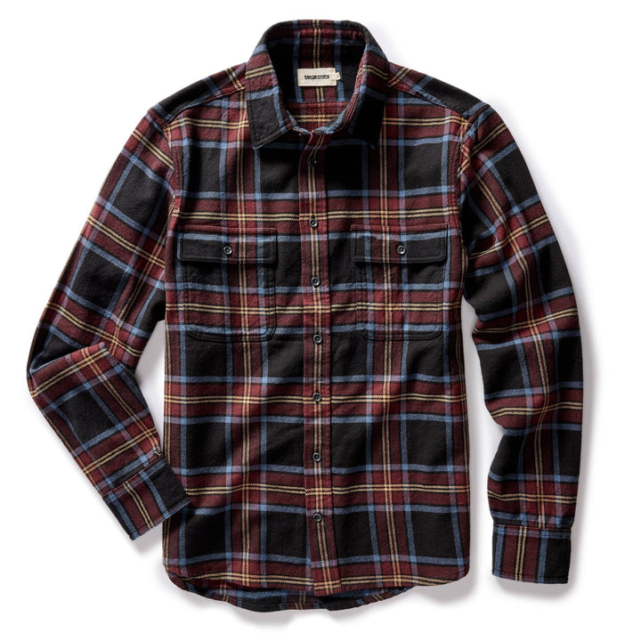 The Ledge Shirt in Dark Navy Plaid - Echo Market