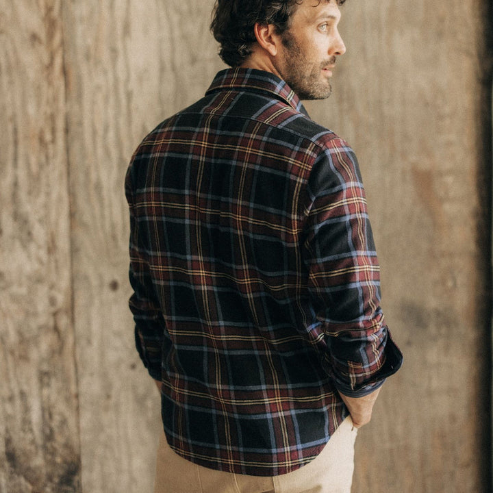 The Ledge Shirt in Dark Navy Plaid - Echo Market