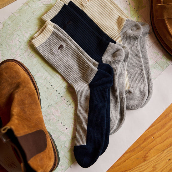 The Ribbed Sock in Grey - Echo Market