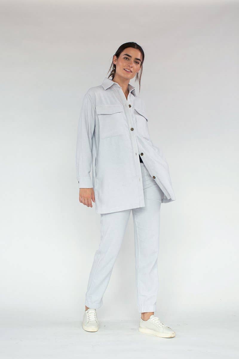 Track Pants - Cotton Flannel: Silver / XS - Echo Market