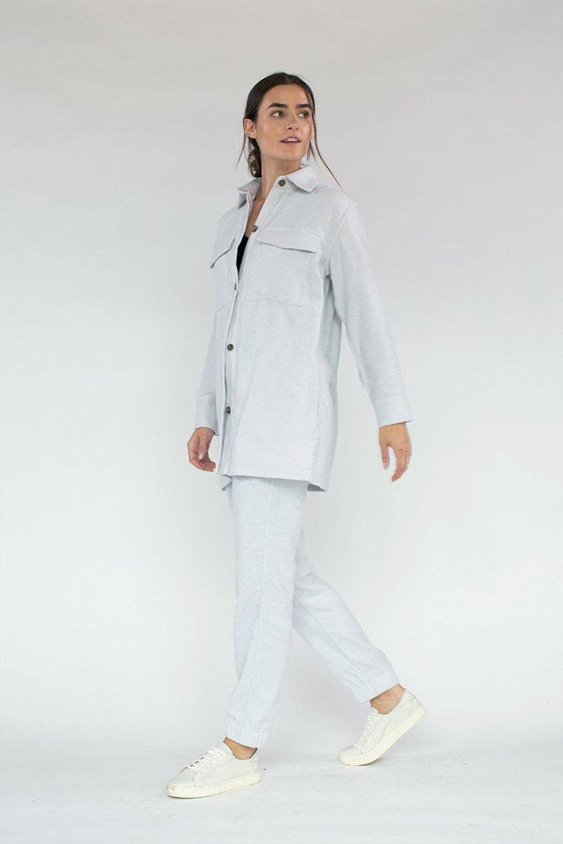 Track Pants - Cotton Flannel: Silver / XS - Echo Market