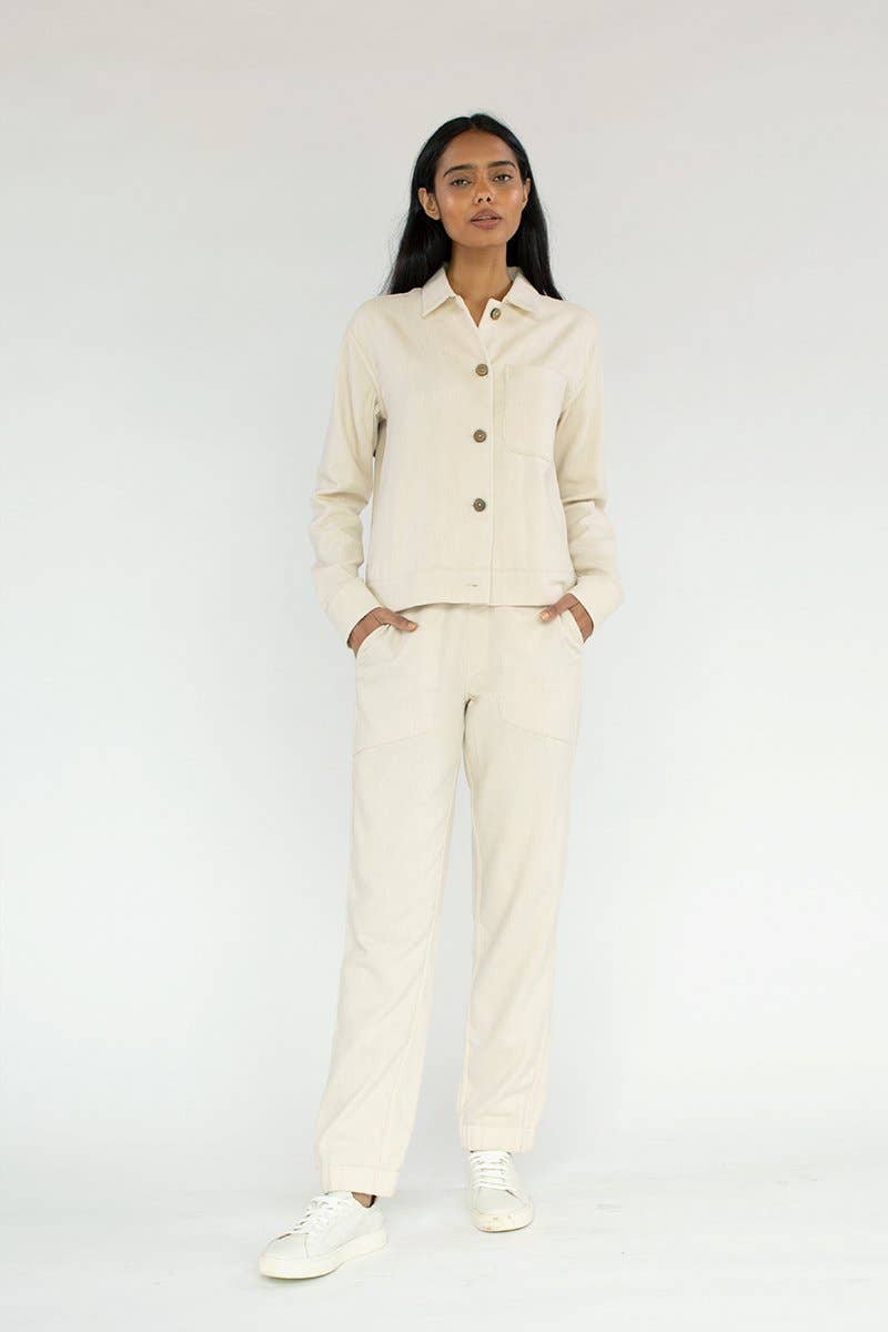 Track Pants - Cotton Flannel: Silver / XS - Echo Market