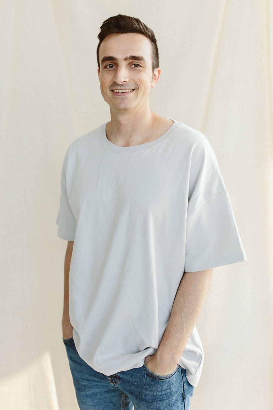 Unisex Oversized Organic Cotton and Bamboo T-Shirt - Echo Market