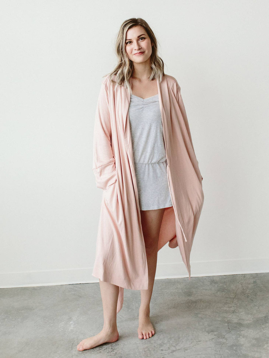 Viscose Bamboo and Organic Cotton Women's Robe - Echo Market