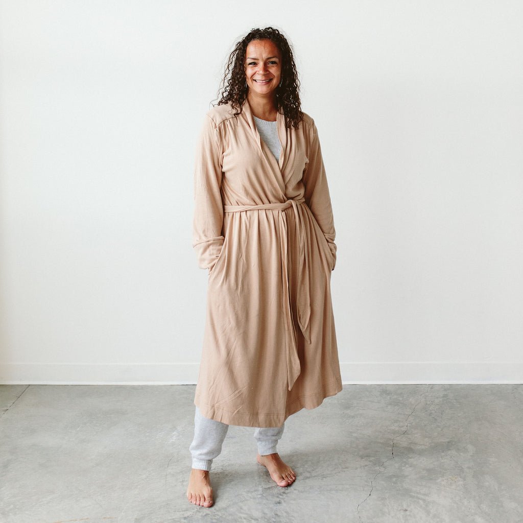 Viscose Bamboo + Organic Cotton Women's Robe - Echo Market