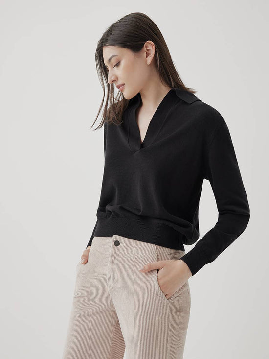 Women’s Classic Fine Knit Polo Sweater - Echo Market